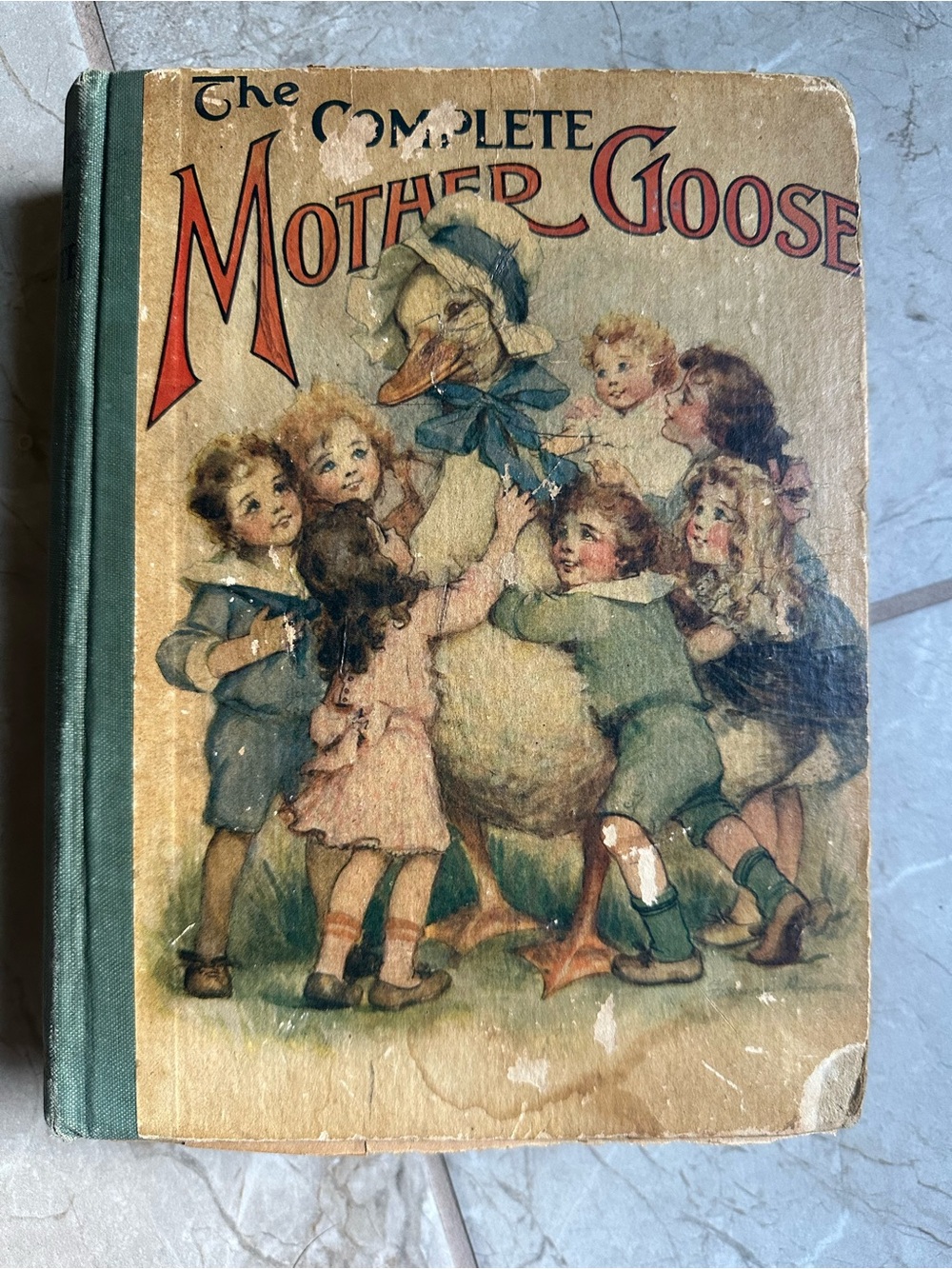 Antique The Complete Mother Goose 1915 Hardcover Book color Frontspiece